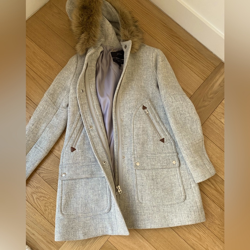 Jcrew coat, made with italian wool, pristine condition